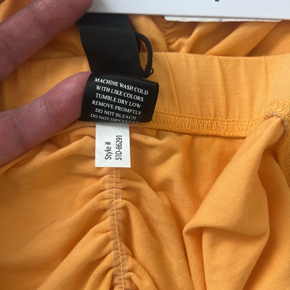 SOLD NWT Bobi Marigold Shirred Mini Skirt Size Medium - Picture 7 of 10
